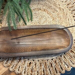 New Rustic Wooden Incense Holder